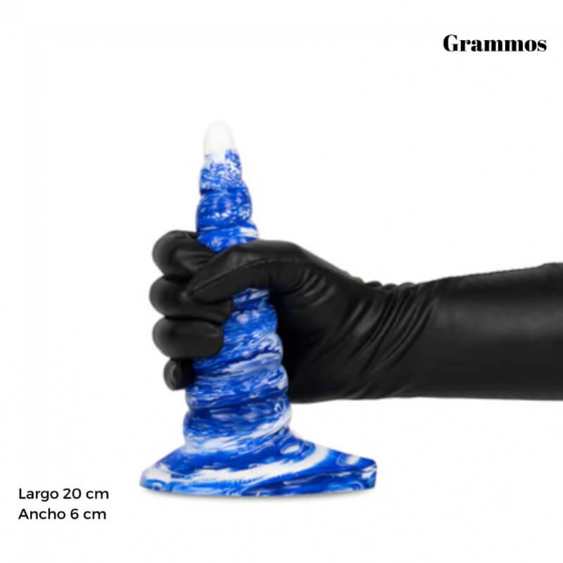 Dildo consolador Grammos Blanco y azul