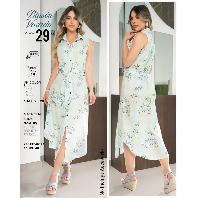 171301 vestido estampado verde