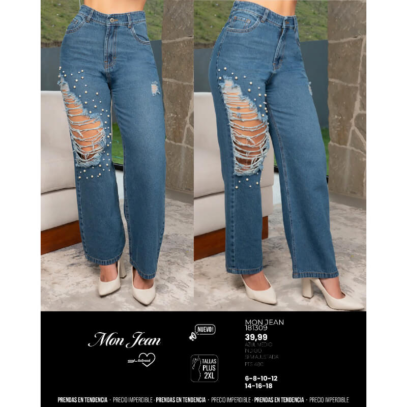 181309 Mon Jeans azul medio