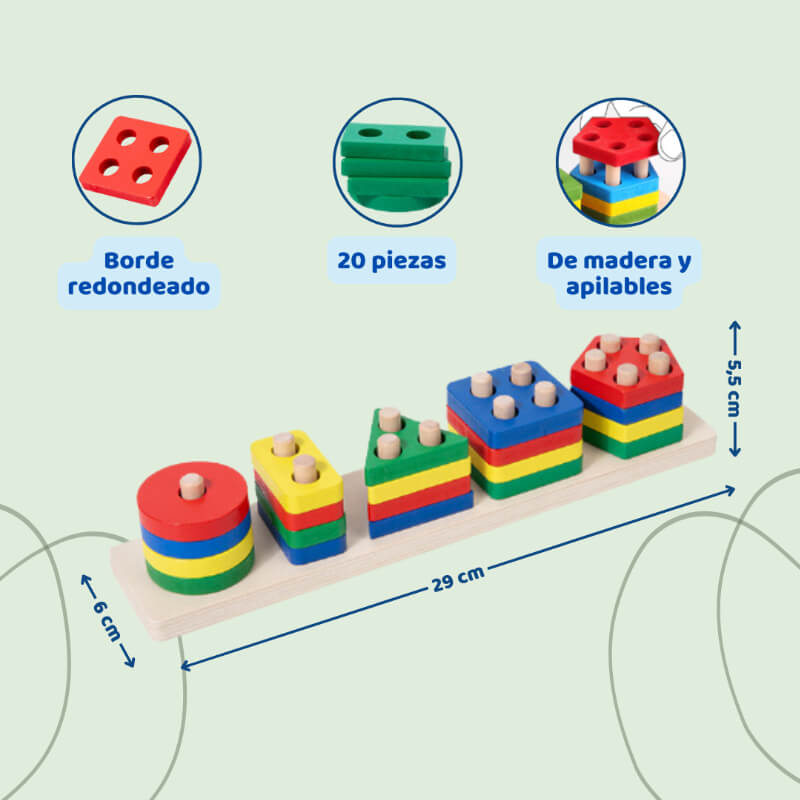 JUEGO MONTESSORI DE 5 BLOQUES