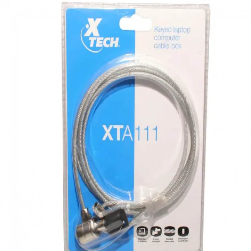 CANDADO XTECH 6 FT KEYED LAPTOP COMPUTER CABLE LOCK XTA111