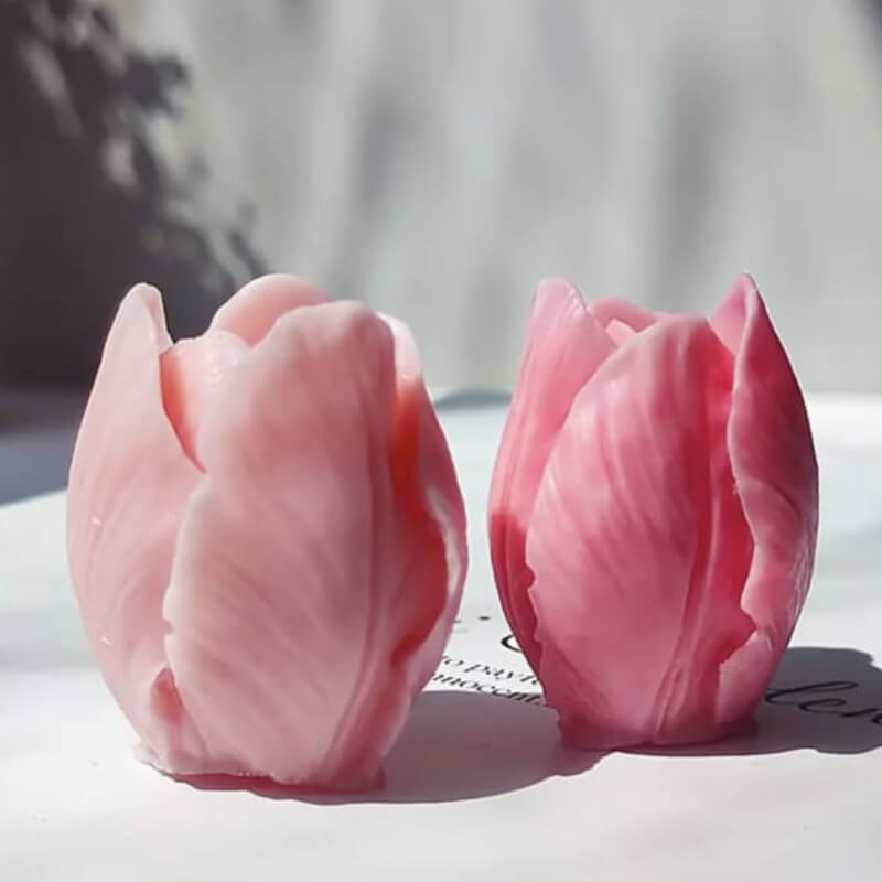 Molde de silicona de Tulipán pequeño para uso en Velas, jabón, resina, yeso, chocolate.