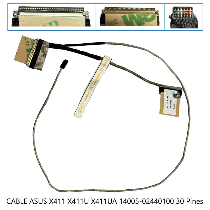 CABLE FLEX ASUS X411, X411U, X411UA, 14005-02440100, 30 Pines, LVDS, p/n: 12064974