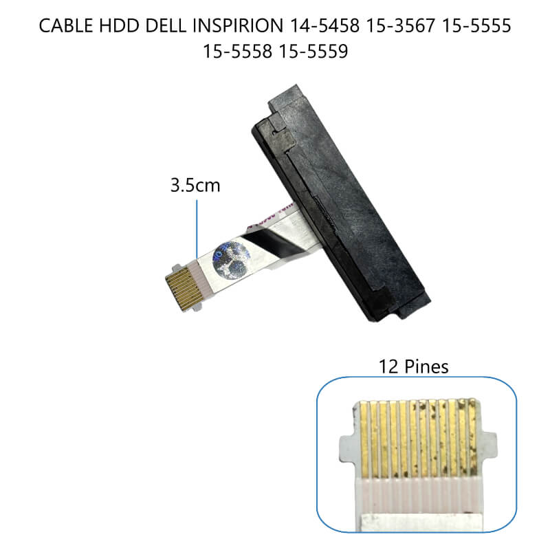 CABLE DE DISCO DURO HDD DELL Inspiron 14-5458 15-3567 15-5555 15-5558 15-5559