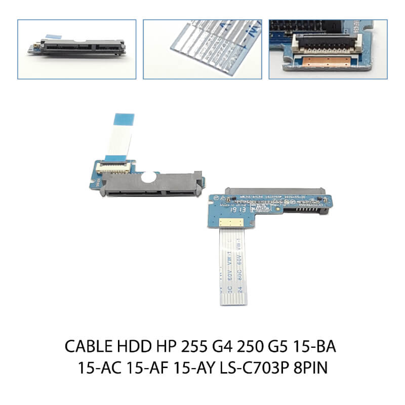 CABLE DE DISCO DURO HDD HP 255 G4 250 G5 15-BA 15-AC 15-AF 15-AY LS-C703P 8PIN