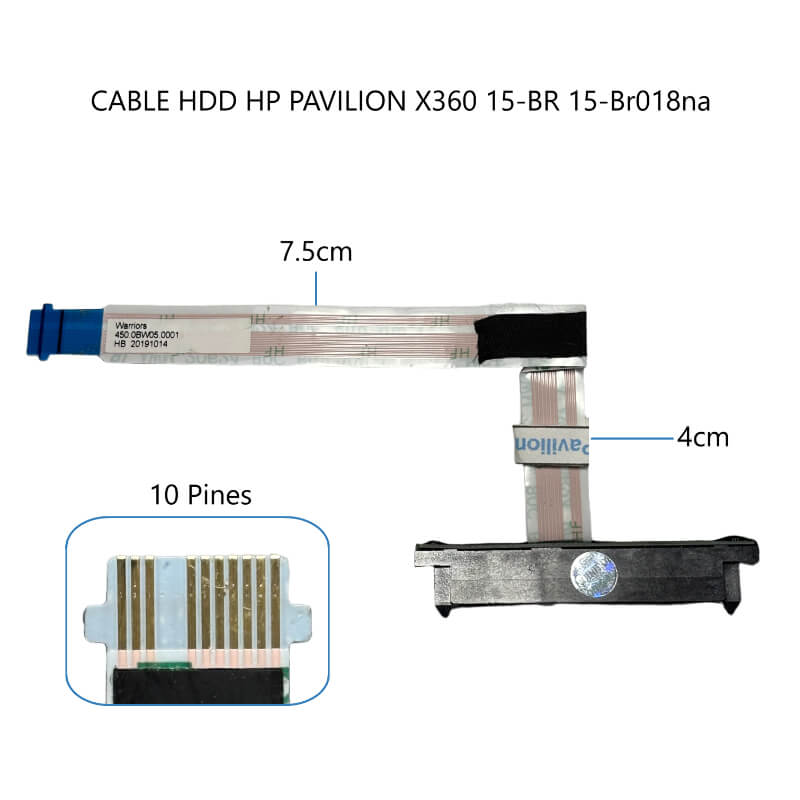 CABLE DE DISCO DURO HDD HP Pavilion X360 15-BR 15-Br018na