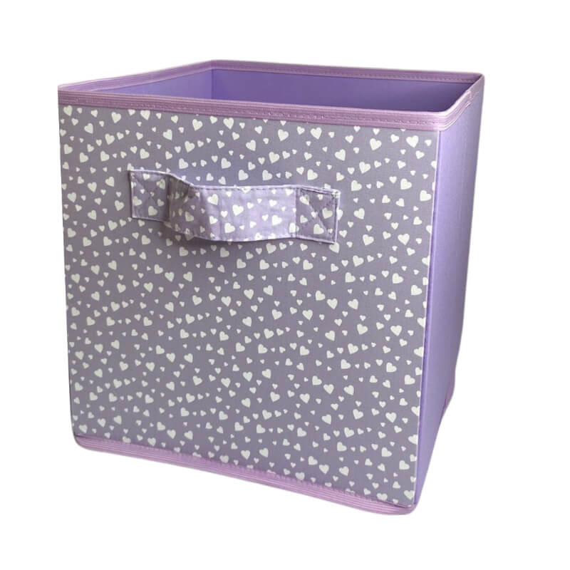 Caja Organizadora Lila corazones