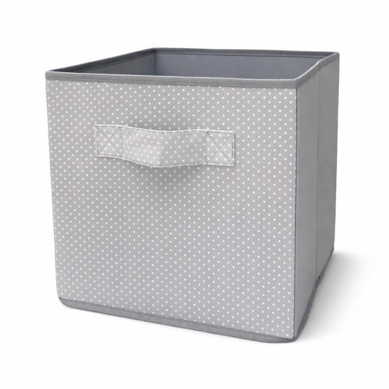 Caja Organizadora Gris claro puntos pequeños blancos