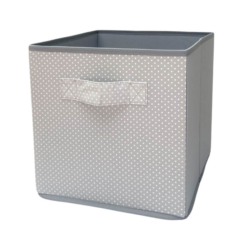 Caja Organizadora Gris claro puntos pequeños blancos