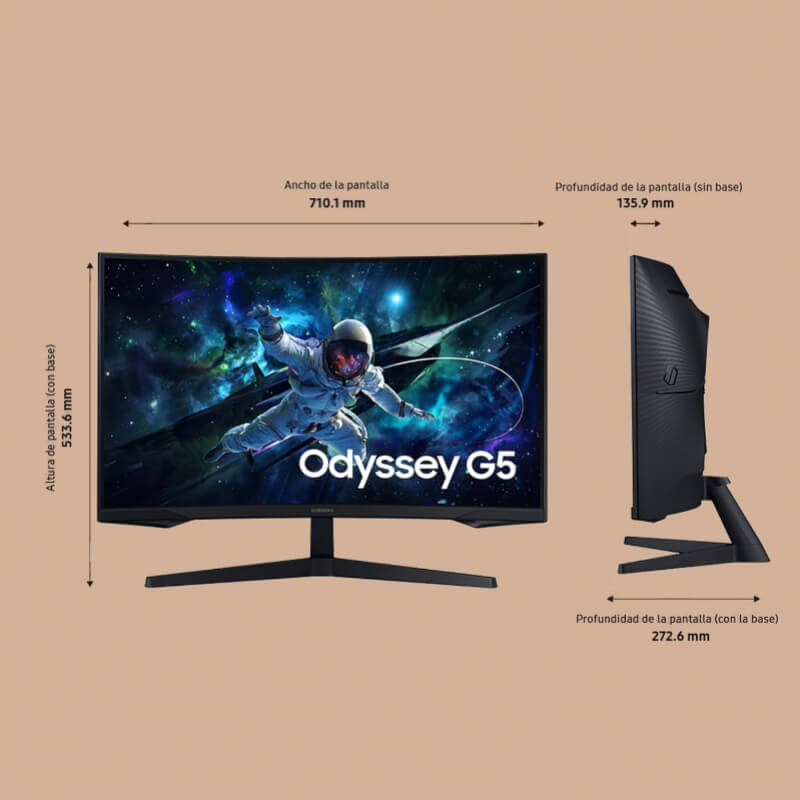 MONITOR SAMSUNG LC34G55 ODYSSEY G5 CURVO UWQHD 3440X1440/34 PULG/HDMI/165HZ/1MS