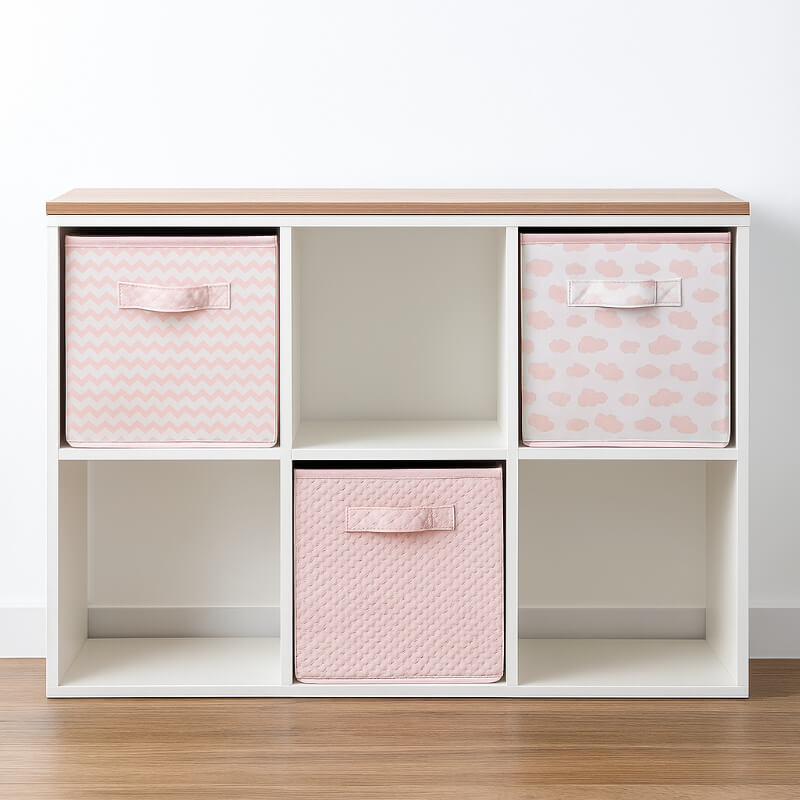 Juguetero X6 + 3 cajas organizadoras + Tablero color madera natural