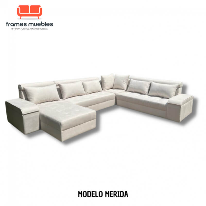 Sillón Seccional Mérida en Forma de U – Sofisticación, Confort y Adaptabilidad para tu Sala | Frames Muebles