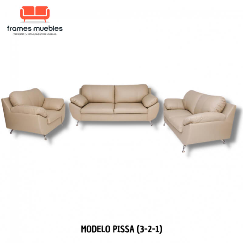 Juego de Sala Pissa (3-2-1) – Elegancia y Versatilidad Adaptada a tu Estilo | Frames Muebles