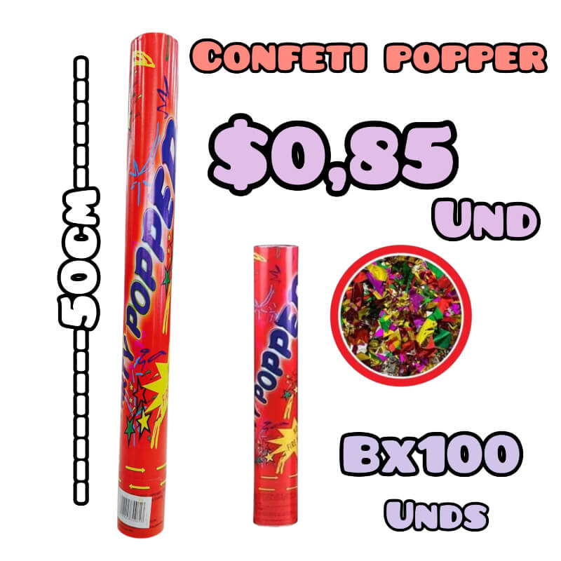 Confeti explosivo 50CM BX100 und