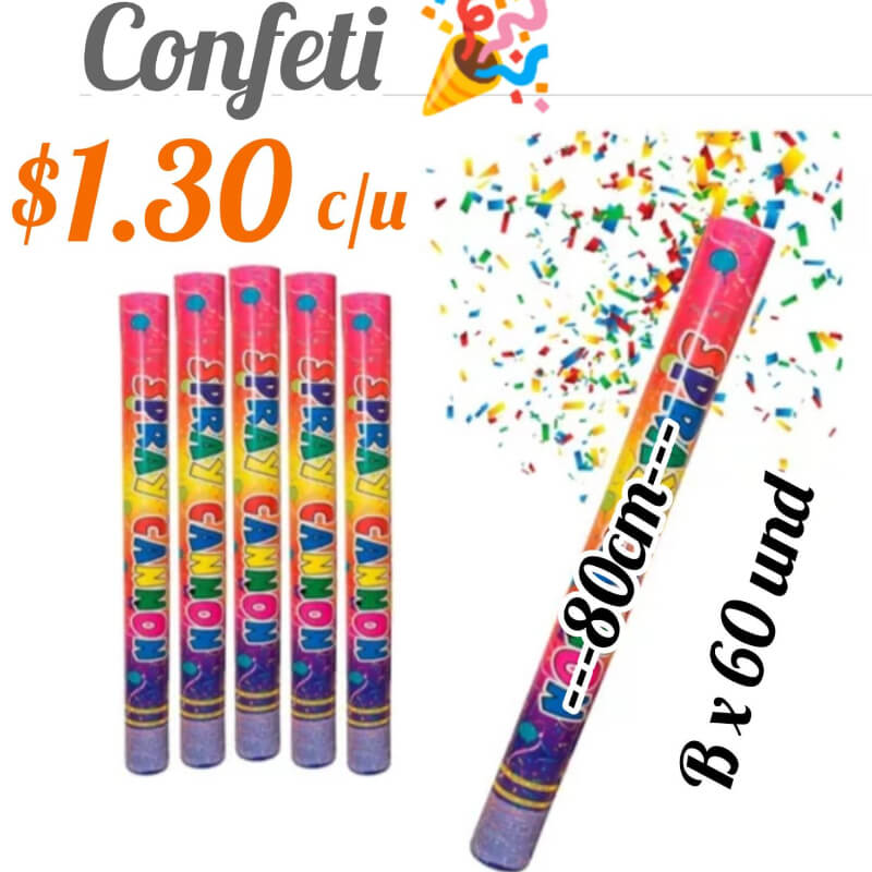 Confeti explosivo 80cm BX60und