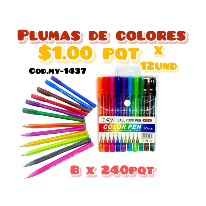 Plumas de colores - MY-1437