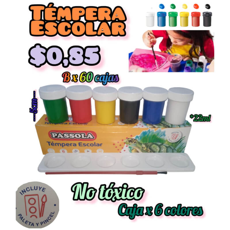 Tempera Escolar PASSOLA