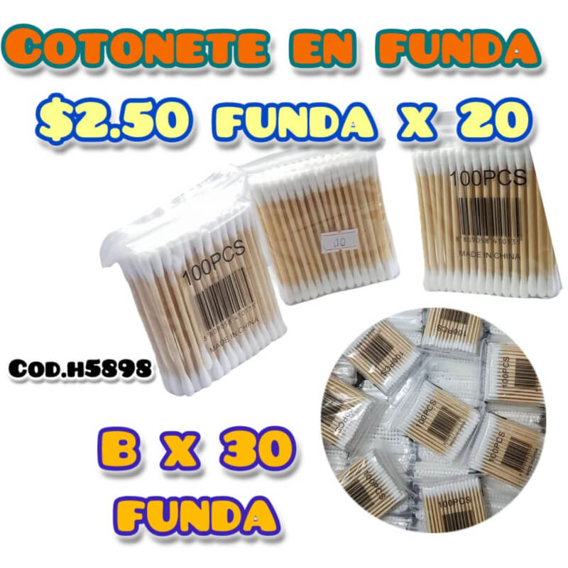 Cotonete en funda