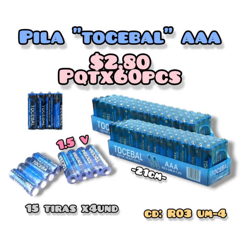 Pila Tocebal AAA blisterX60und Bx20 blister