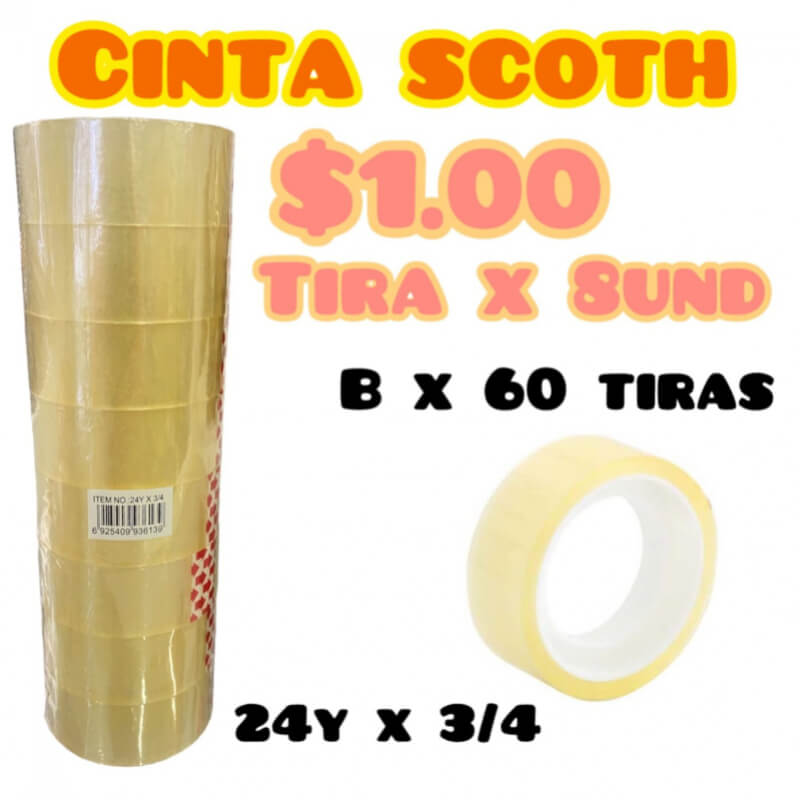 Cinta Scotch tira x 8 und