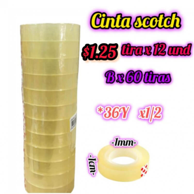 Cinta scotch x 12 und