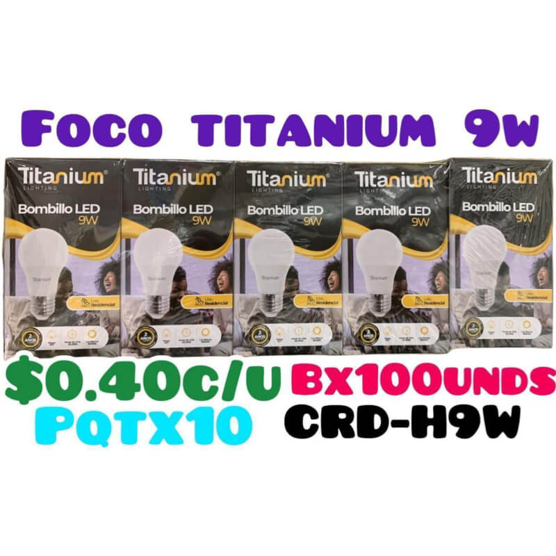 Foco Titanium 9w pqtx10und Bx10pqt