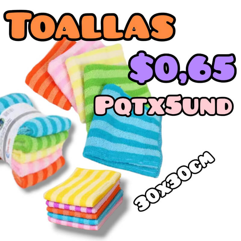 Toalla De Colores pqtx5 und Bx600pqts