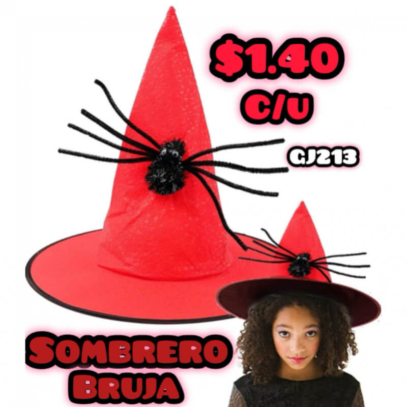 Sombrero de bruja y araña