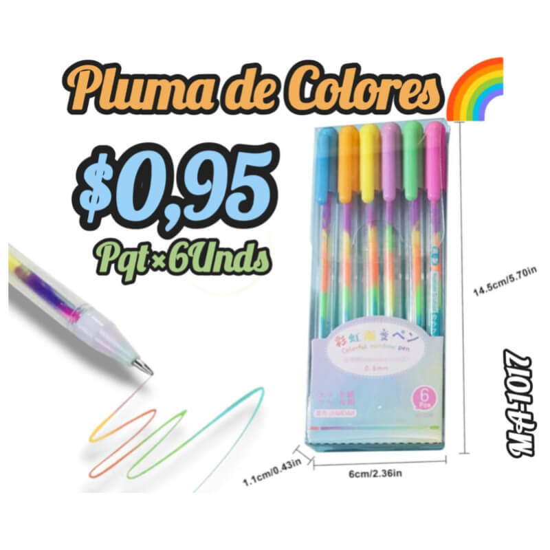 Pluma de colores -MA-1017