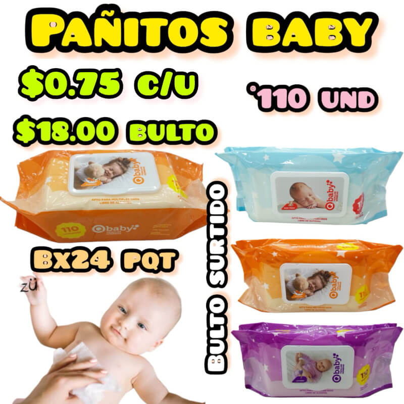 Pañitos Húmedos BABY pqtX110und - Bx24pqt