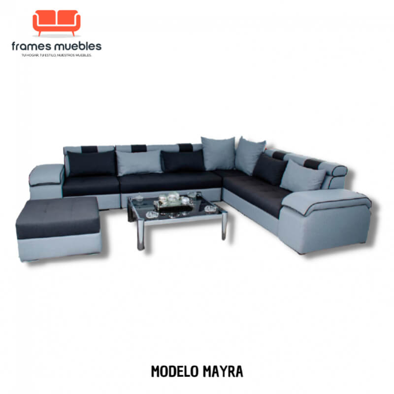 Sala Modular Modelo Mayra - Adaptable a tu Estilo con Chaise Longue y Ottoman | Frames Muebles