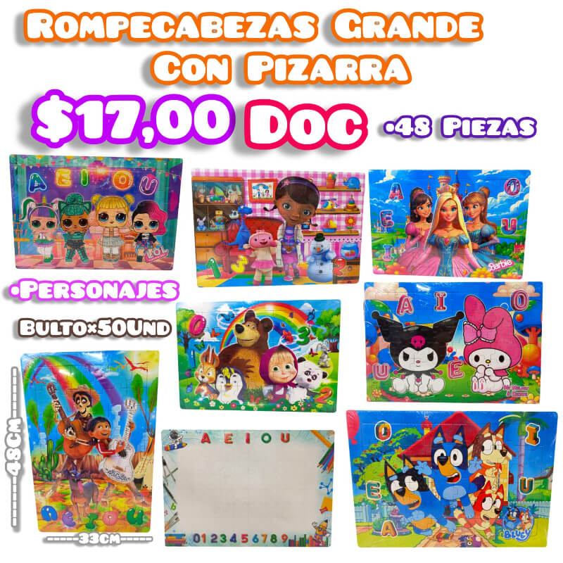 Rompecabeza Grande de 48piezas Bx50und
