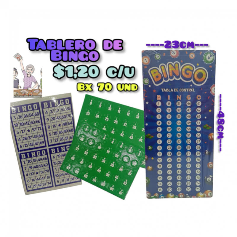 Tablero de bingo Bx70und