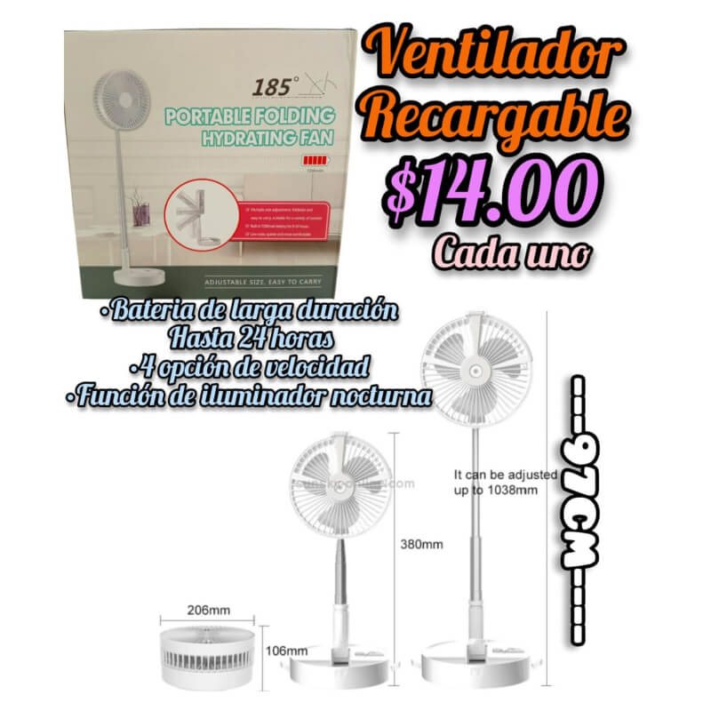 Ventilador recargable