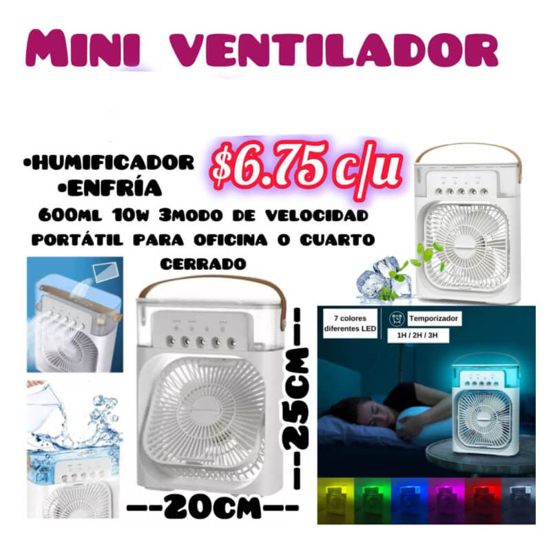 Mini ventilador recargable