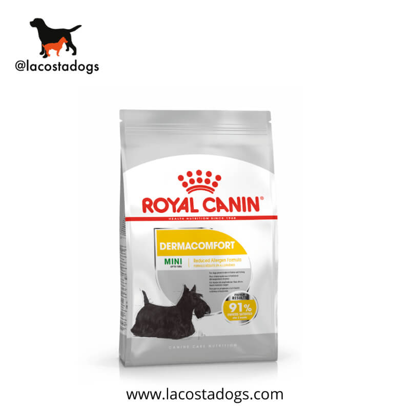 Royal Canin Mini Dermacomfort 8kg - Alimento para Perros con Piel Sensible y Propensos a Irritación Cutánea