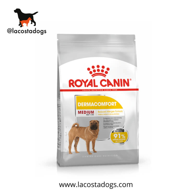 Royal Canin Medium Dermacomfort 12kg - Alimento para Perros Medianos con Piel Sensible y Propensos a Irritación