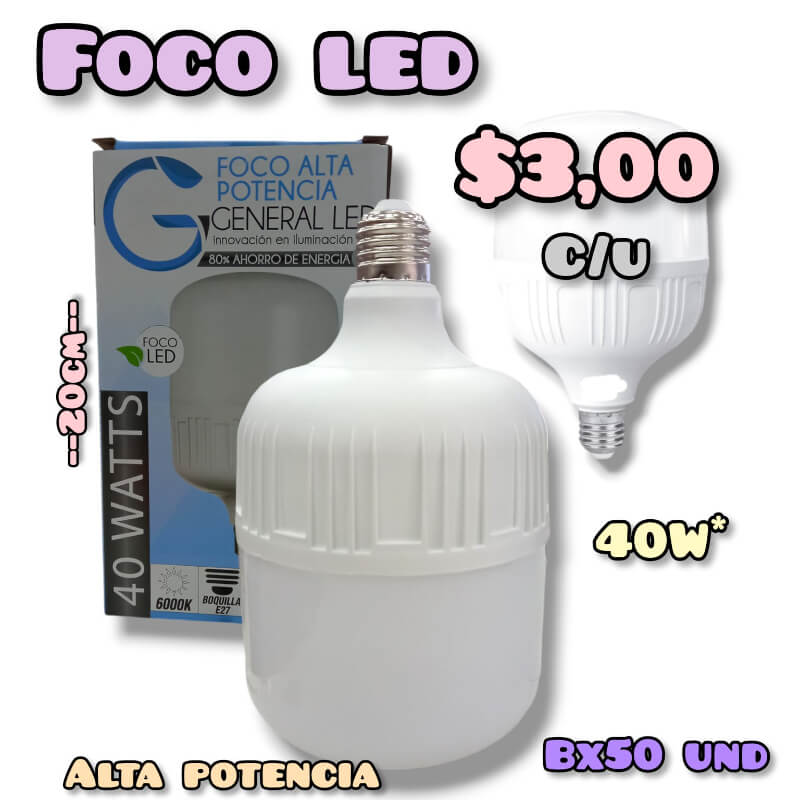 Foco Generador Led 40w