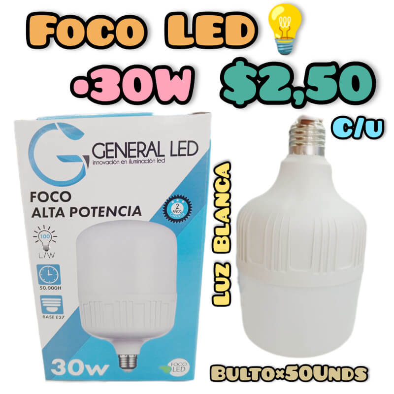 Foco Generador Led 30w