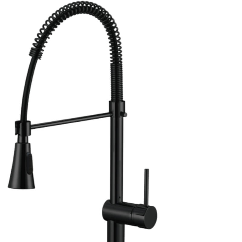 Llave de cocina monomando viterbo negro