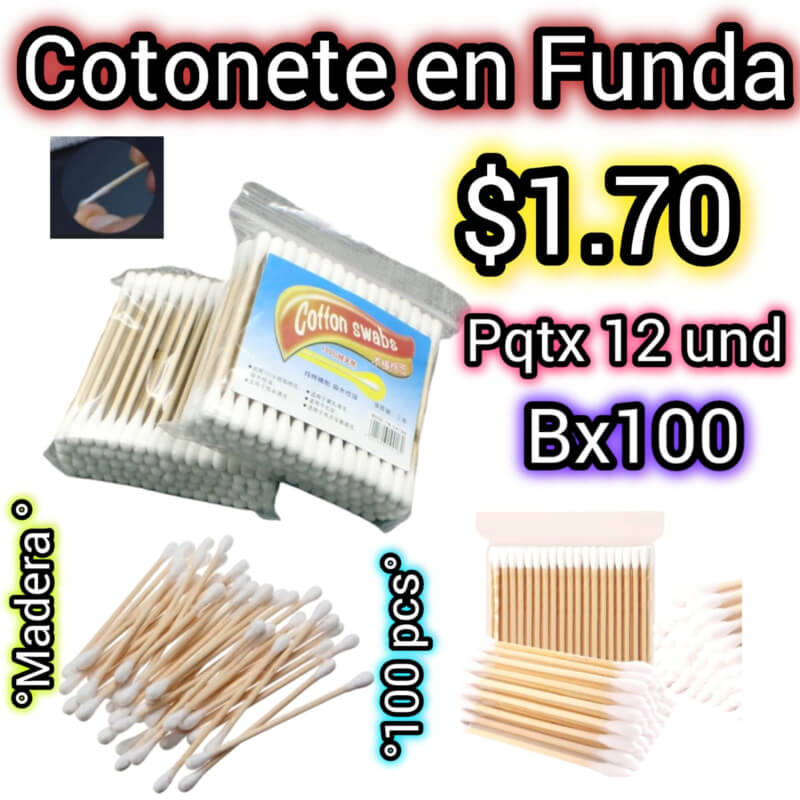 Cotonete de madera Cotton Swabs