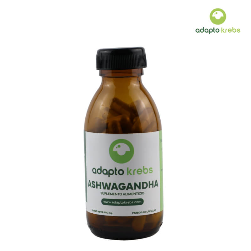 Ashwagandha 650 mg - Suplemento Natural para Reducir el Estrés, Aumentar la Energía y Mantener el Equilibrio Hormonal | AdaptoKrebs