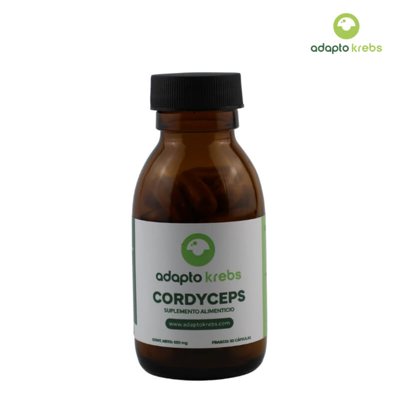 Cordyceps 650 mg - Suplemento Natural para Energía, Resistencia Física y Salud Respiratoria | AdaptoKrebs