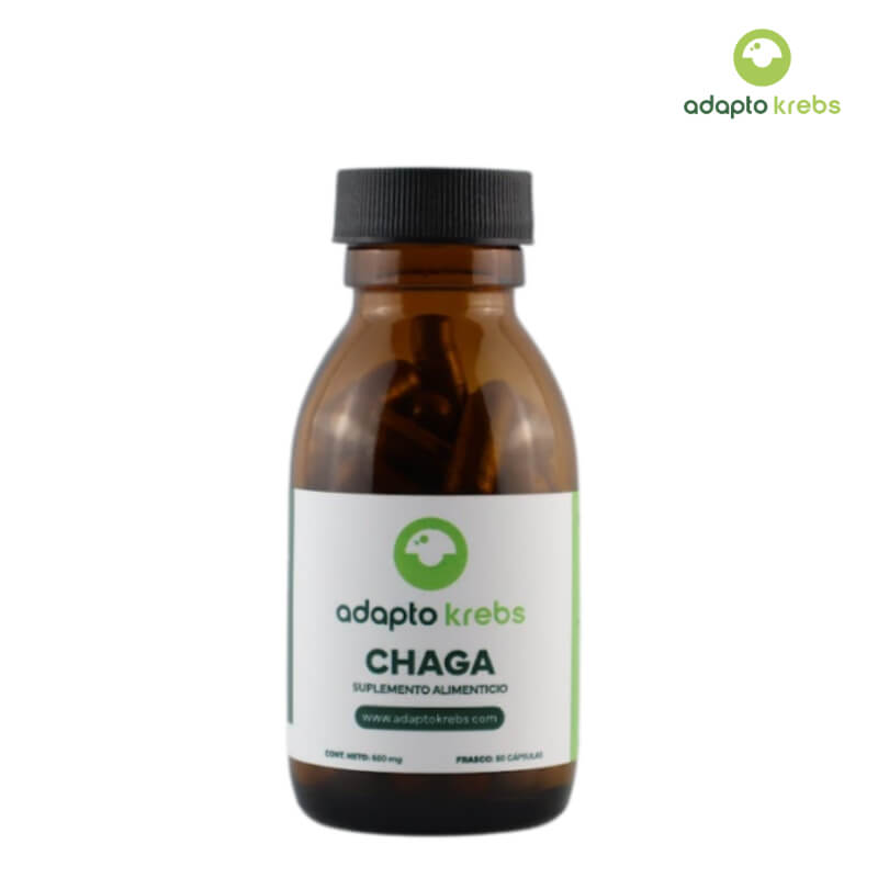 Chaga 650 mg - Suplemento Natural para Inmunidad, Antioxidantes y Vitalidad | AdaptoKrebs