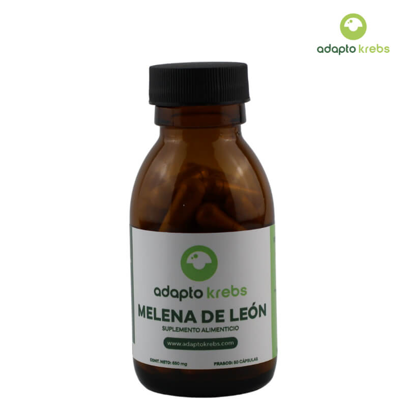 Melena de León 650 mg - Suplemento Natural para Apoyo Cognitivo, Sistema Nervioso y Bienestar General | Adaptokrebs