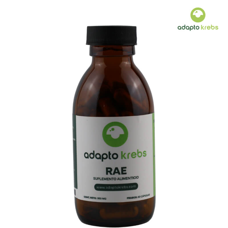 RAE 950 mg - Suplemento Natural con Rhodiola Rosea, Astragalus y Espino Blanco para Energía, Inmunidad y Salud Cardiovascular | Adaptokrebs