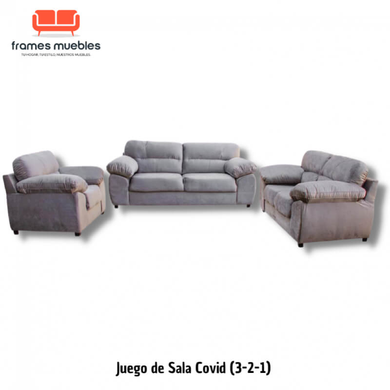 Juego de Sala Covid (3-2-1) – Elegancia y Confort Adaptados a Tu Estilo | Frames Muebles