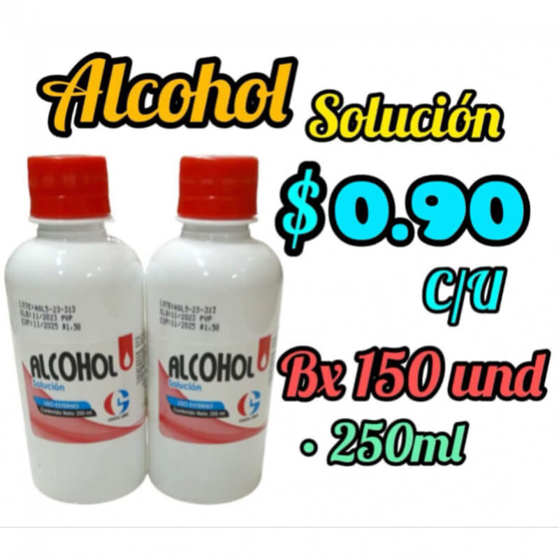 Alcohol Solución 250 ML