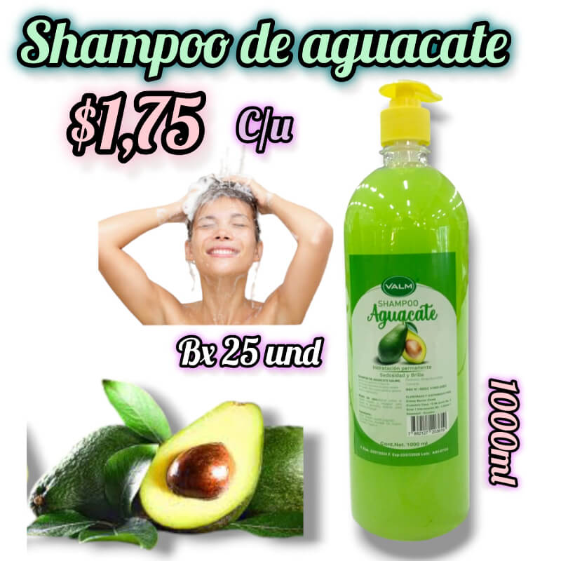 Shampoo Valm Aguacate 1000ml