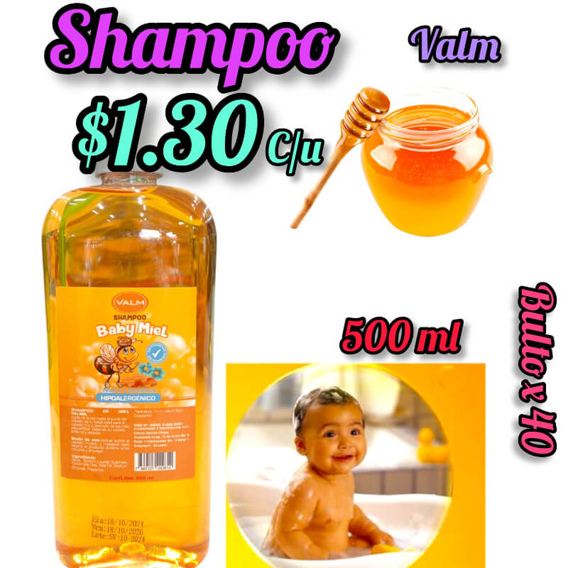 Shampoo Valm Baby Miel 500ml